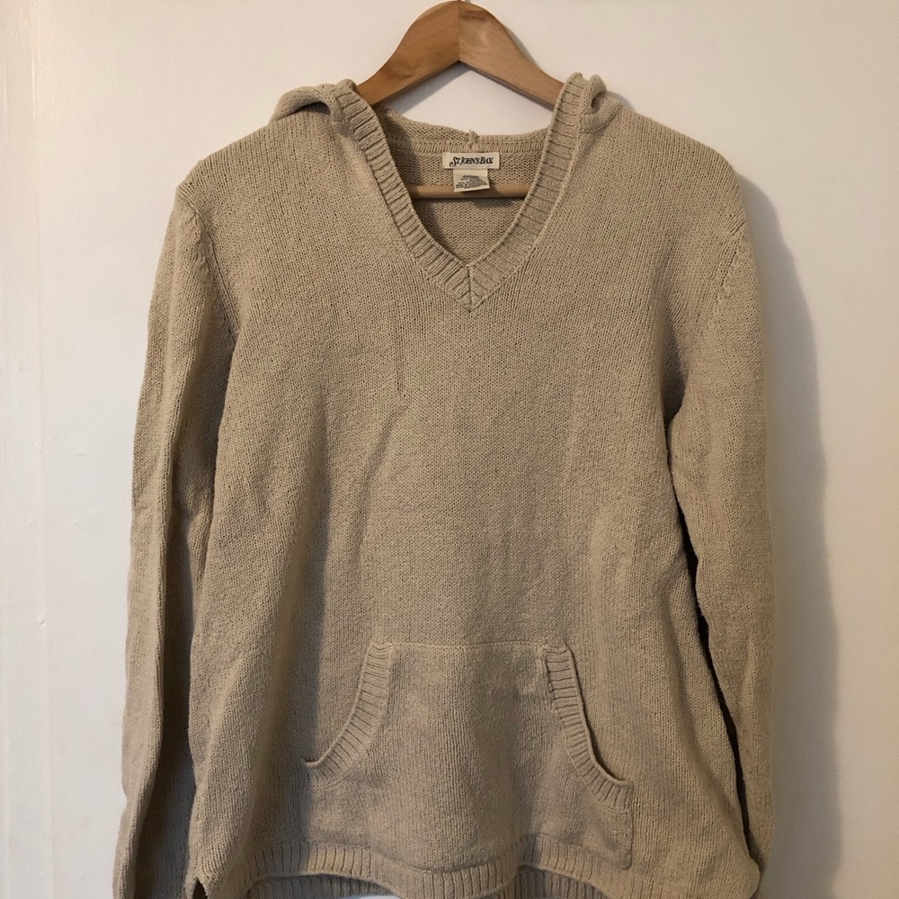 St. John's Bay V-Neck Tan Hoodie
